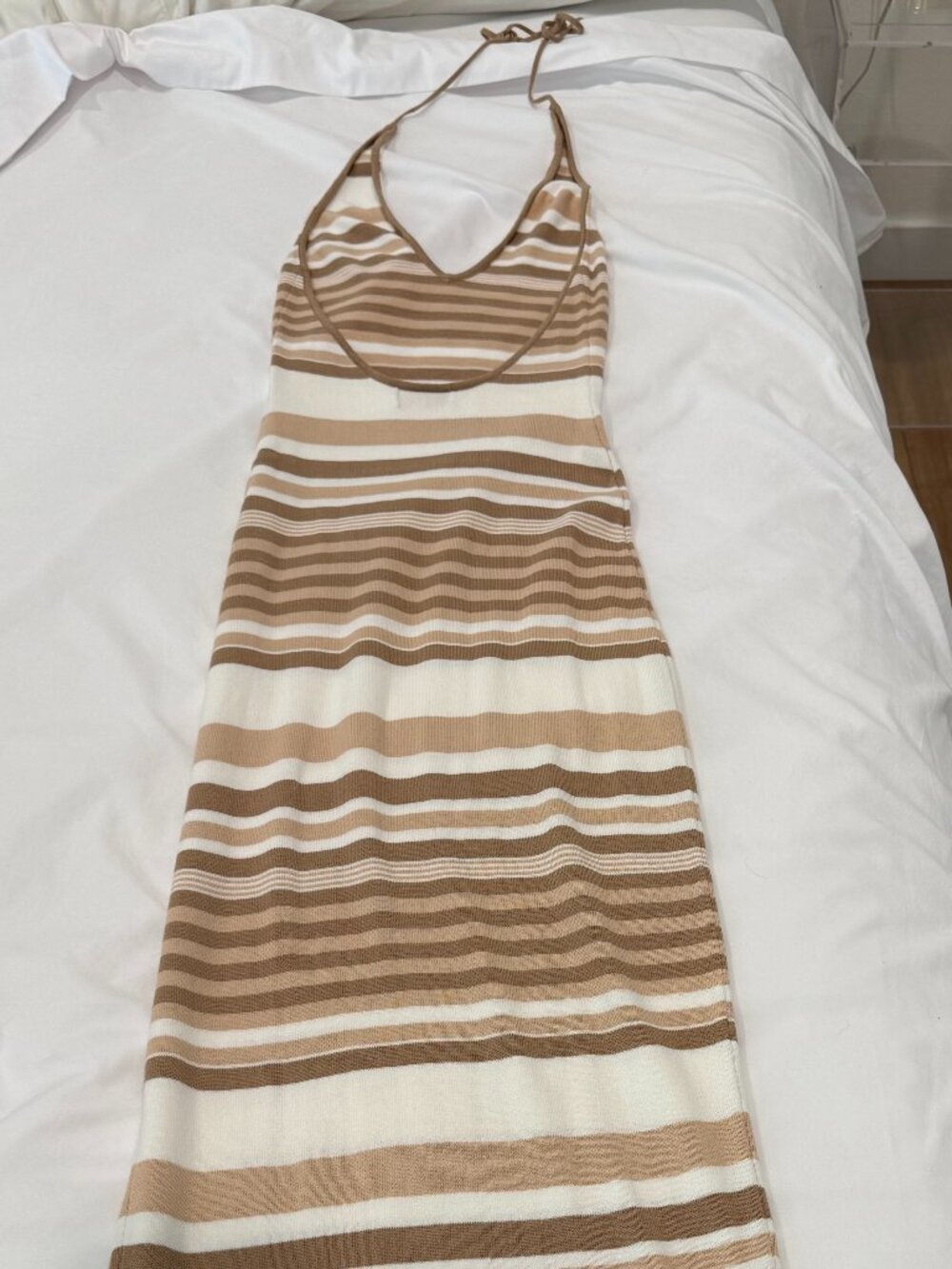 Meshki Brienne Stripe Maxi Dress - Cream - Picture 4 of 9